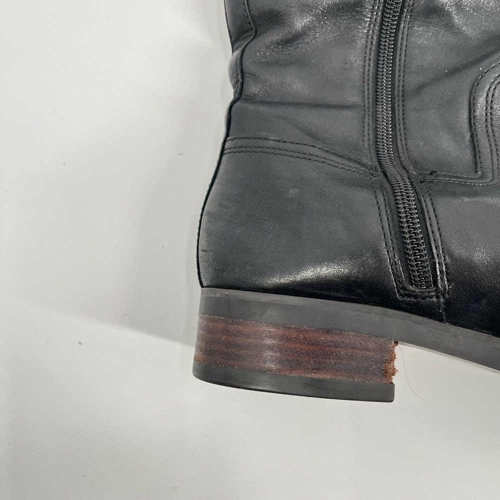 Coach Easton Black Leather Boots Sz 7 Riding - Picture 7 of 10